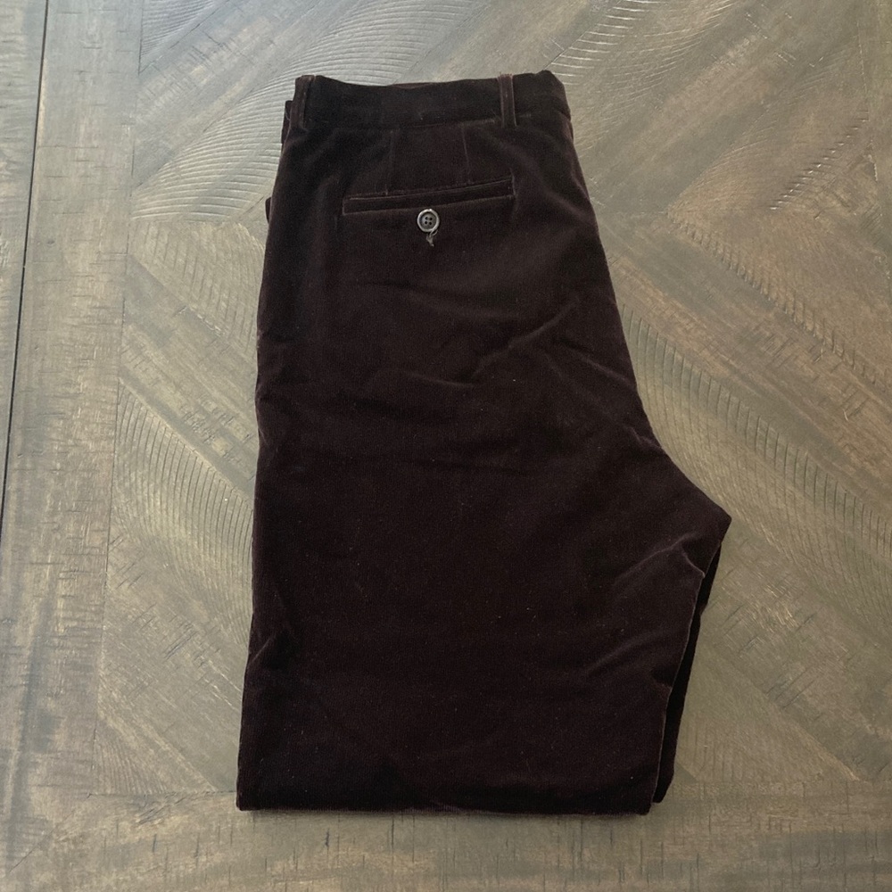 Emporio Armani Men's Dark Brown Corduroy Pants